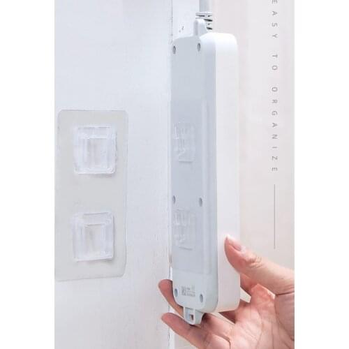 5/10pairs Double-Sided Adhesive Wall Hooks Hanger Strong Transparent Hooks Suction Cup Wall Storage Holder For Kitchen Bathroom