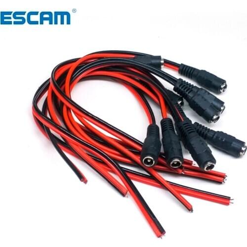 5.5 x 2.1mm DC power female cable 12V Plug DC Female Adapter cable Plug Connector for CCTV Camera DC plug Female 5.5*2.1