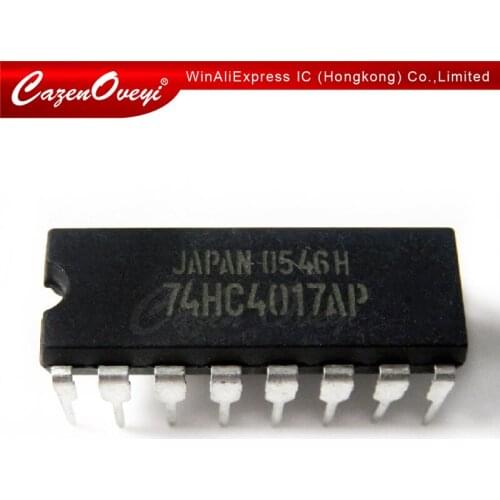 5pcs/lot MC74HC4017N SN74HC4017N MC74HC4017 74HC4017 DIP-16 In Stock