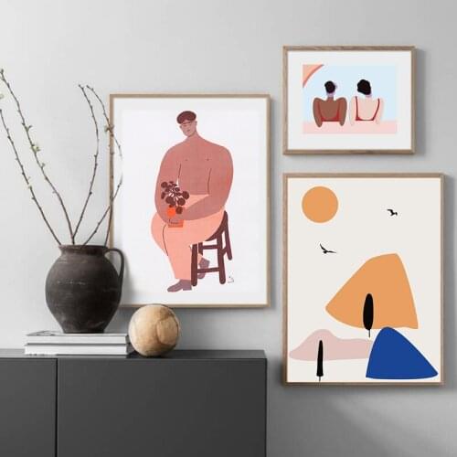 Abstract Wall Art Matisse Style Posters Landscape Canvas Painting Figure Modular Picture for Home Wall Living Room Decoration