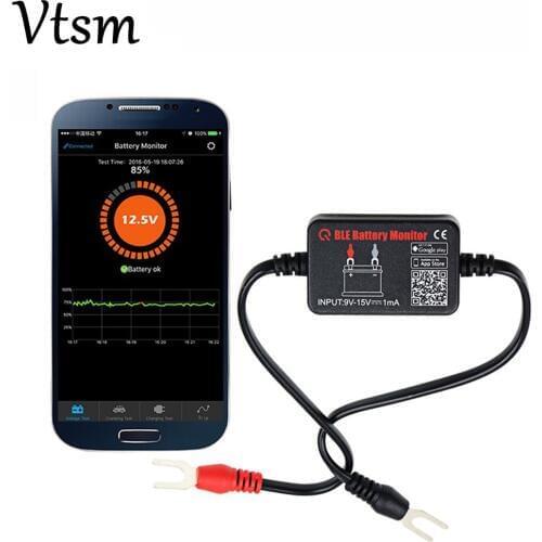 Bluetooth 12V Battery Tester BM2 Battery Monitor Car Battery Analyzer Charging Cranking Test Voltage Test For Android IOS Phone