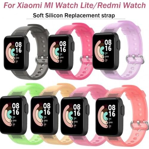 For Xiaomi MI Watch Lite/Redmi Watch Smart Watch Silicone Transparent Replacement Bracelet For Xiaomi MI Watch Lite/Redmi Watch