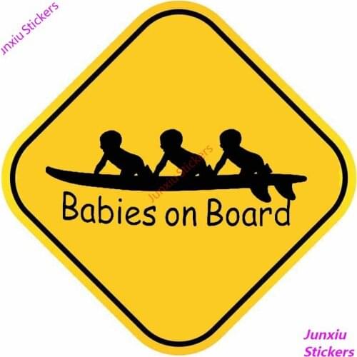 Triplets Babies on Board Warning Car Stickers Decals Styling Funny Bumper Window Laptop Other Vehicle Car Accessories KK14*14cm