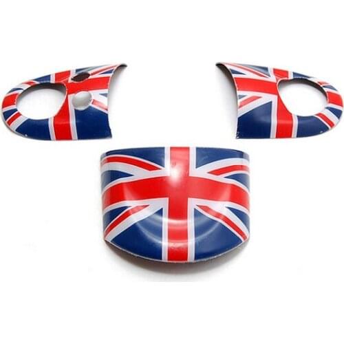 Union Jack UK Flag Car Interior Steering Wheel Trim Fit MINI Coope R56 R57 R58 R59
