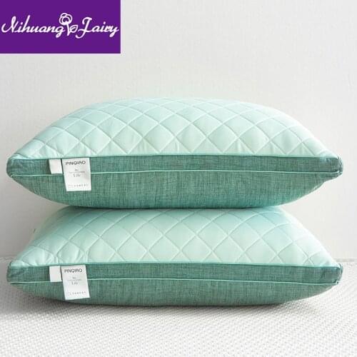 Ice silk latex feather velvet pillow core, a pair of hotel home sleep aid can be washed dual-use single adult student pillow