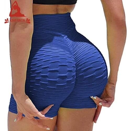 KIWI RATA Women High Waisted Sports Shorts Yoga Pants Running Shorts for Workout Gym Fitness Leggings