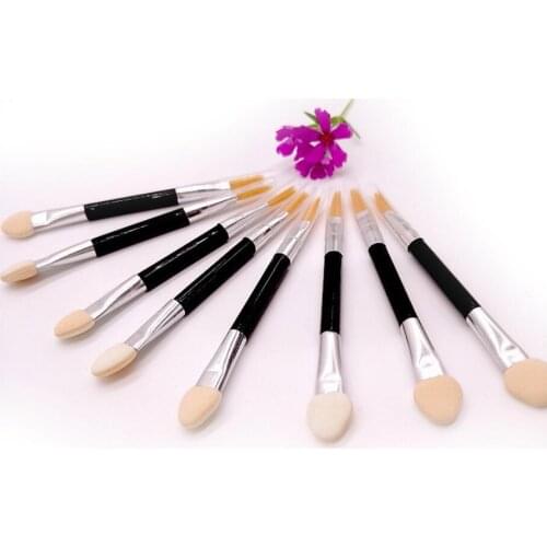 Best hot Sale 100PCS Eyeshadow Sponge Lip Brush Applicator Double-Ended Disposable Makeup Tool New