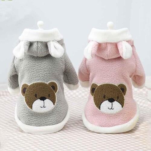 Cute Dog Clothes Coat Winter Dog Overalls Hoodie Pet Warm Garment Yorkshire Pomeranian Maltese Schnauzer Poodle Bichon Clothing