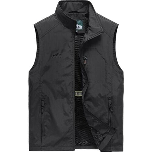 Mens Outdoor Leisure Quick-Drying Breathable fishing Vest Summer Camping Hunting Hiking Top Multi-Purpose Vest Jacket Overalls