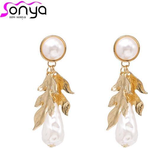 MWsonya Women's Gold Earrings