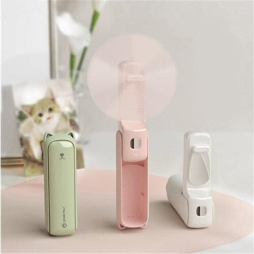 New style mini portable electric fan, durable and silent, foldable USB rechargeable fan with power bank flashlight function fan