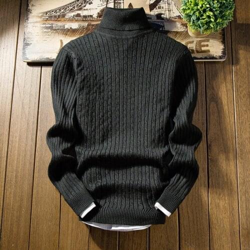 2019 Autumn Winter Fashion Mens Sweater Warm Thick Slim Fit Men Pullover Trend Knitted Sweater Men Men Sweater Sweaters Men