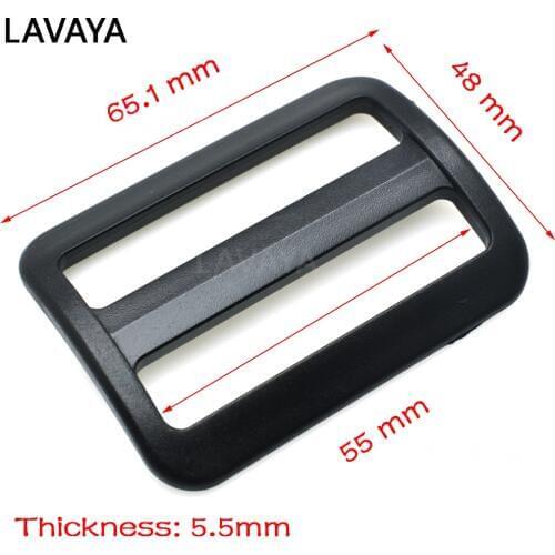 1pcs/pack Pack 55mm Plastic Tri-Glide Slider Adjustable Buckle Black for Backpack Straps Webbing