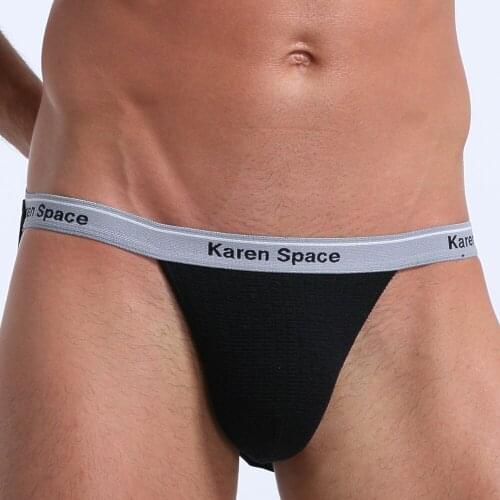 Sexy Men Jockstrap Mesh Gay Underwear G-Strings Thongs Penis pouch bikini buttocks Hollow thong men underwear Plus size S-XL