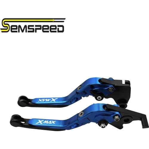 SEMSPEED Motorcycle CNC Brakes XMAX LOGO For Yamaha XMAX X-MAX 300 2015-2019 2020 Scooter Folding Extendable Brake Clutch Levers