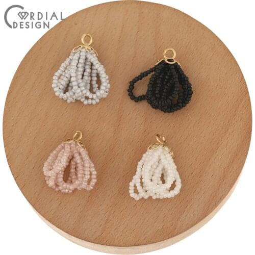 Cordial Design 50Pcs 18*28MM Jewelry Accessories/Pendant/Drop Shape/Hand Made/Seed Bead Charms/Earring Findings/DIY Making