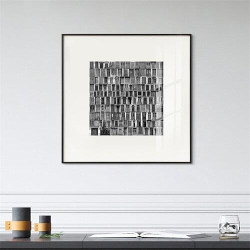 Modern Black and White Building Landscape Posters and Prints Canvas Painting Wall Pictures for Living Room Cuadros Home Decor