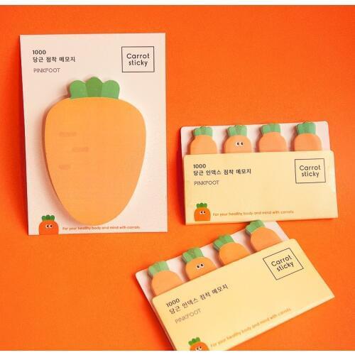 Kawaii carrot N Times Sticky Notes Creative Office Decor Paper Memo Pad Shipping Supplies Decoration Japanese Stationery