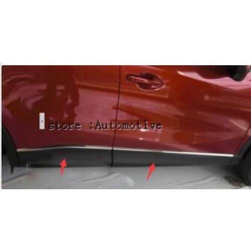 Body Side moulding lid Cover trim For Mazda CX-5 CX5 2012-2013 Stainless Steel 4Pcs per set