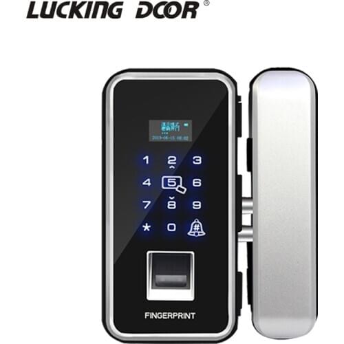 Smart Door Lock Fingerprint Lock Electronic Digital Opener Electric RFID Security Double Door Password Lock Office Acc