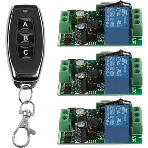 JoyDeal 433MHz Universal AC 110V 220V 1CH Wireless Smart Remote Control Switch Receiver Module and RF Transmitter For LED Light