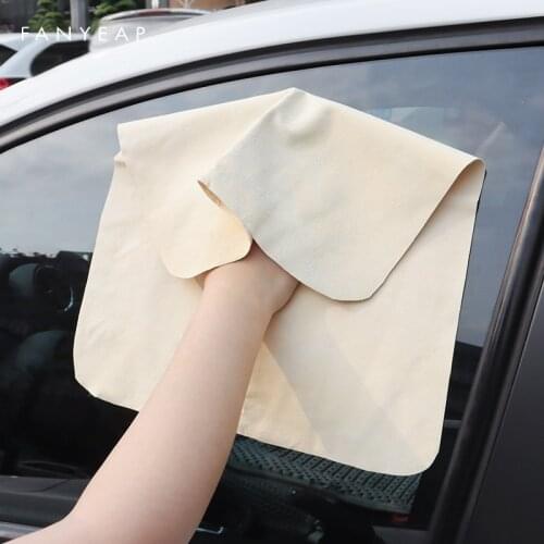 Chamois Leather Car Cleaning Cloth Genuine Leather Wash Suede Absorbent Quick Dry Towel Streak Free Lint Free