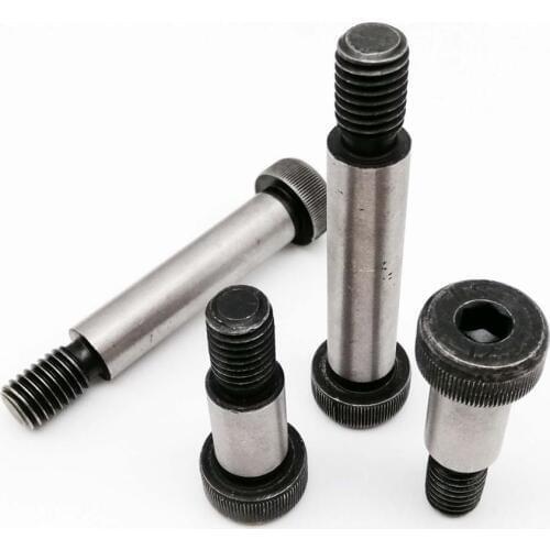 1pc M5 M6 M8 M10 Dia=6 8 10 12mm Grade 12.9 Steel Hex Hexagon Socket Cap Head Shoulder Roller Bearing Screw Bolt High Tensile