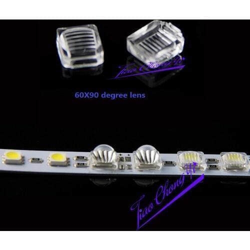 100PCS 60x90 degree lens streak for 5050 SMD LED WS2812 APA102 WS2811 SK6812