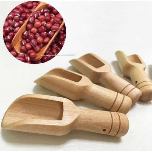 200pcs Mini Wood Wooden Scoops Tea Coffee Spoons Bath Salt Powder Detergent Spoon Candy Laundry Eco Friendly