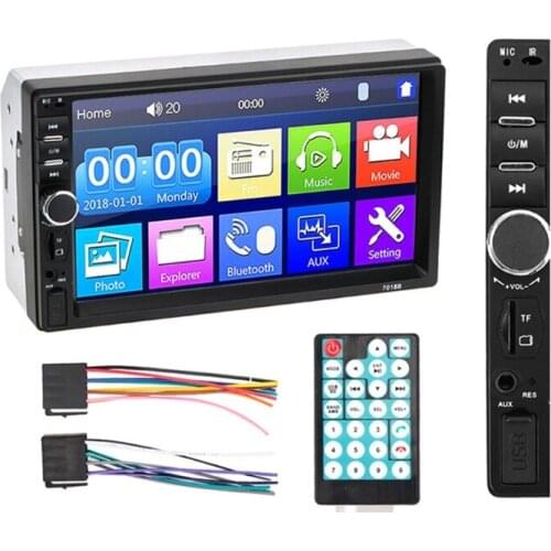 7010B 7012B 7018B Dual Din Car Multimedia Player Broadcaster Mp5 Bluetooth-compatible Touch Screen Recorder Playback F19A