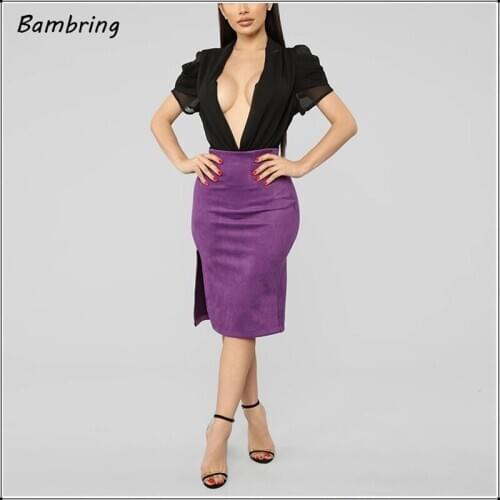 Юбки-карандаши с разрезом Bambring China At AliExpress