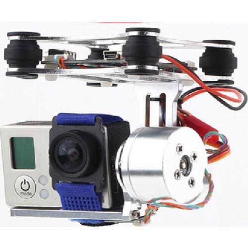 Free Shipping Newest DJI Phantom Brushless Gimbal Camera Mount w/ Motor & Controller for Gopro3 FPV Aerial Photography