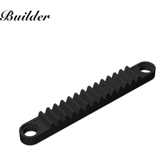 Little Builder 6630 MOC Technology Part 1x8 Gear Bar with Bolt Holes 10pcs Building Blocks DIY Creative Particles Toys for Child