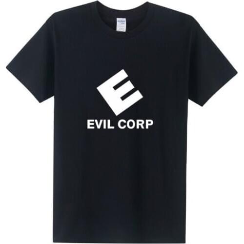 Mr Robot Evil Corp Logo T Shirts Men T-shirt Summer Short Sleeve Cotton Mr Robot T Shirt Tops Free Shipping