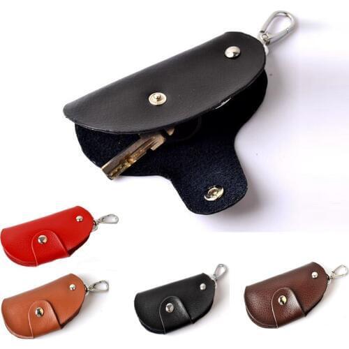 2020 Best Sale High Quality Pu Leather Key Wallet Women Man Keychain Covers Zipper Keys Case Bag High Quality Housekeeper Keys