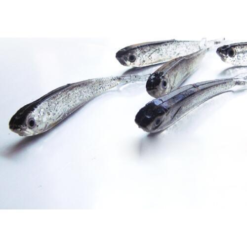 POETRYYI Soft Lure 75mm 2.35g Silicone Swimbaits isca Artificial Worm Soft Bait Fish Wobblers Bass Carp Flying Fishing Lure