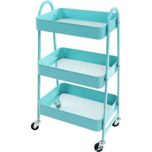 Trolley Kitchen Bathroom Shelf With Wheels Mobile Bedside Bookshelf Landing Multi-storey Provincial Space Trolley