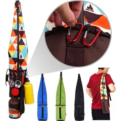 Portable Hiking Stick Carry Bag Waterproof Trekking Storage Case Walking Pole Bag Fishing Rod Pouch