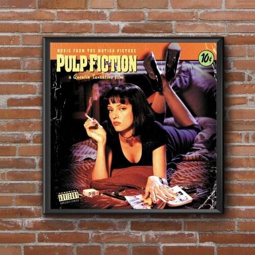 Pulp Fiction Movie Poster Music Album Cover Poster Music Singer Star Canvas Poster Wall Painting Home Decoration ( No Frame )