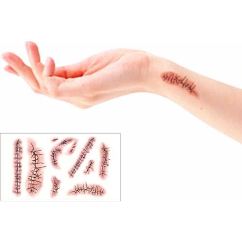 SHNAPIGN 25 style Temporary Tattoo Body Art, Cute Wound Designs, Flash Tattoo Sticker Keep 3-5 days Waterproof 21*15cm