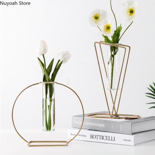 Glass Vase Ornaments Artificial Flower Accessories Dried Flower Flower Arrangement Hydroponic Flower Living Room Home Decoration