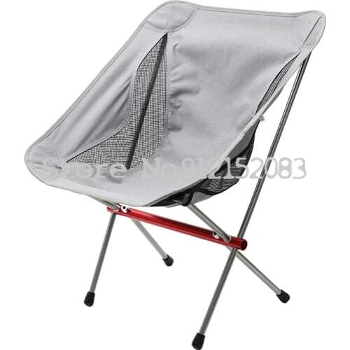 Outdoor Ultra Light Aluminum Alloy Folding Chair Portable Back Beach Leisure Moon Chair Fishing Barbecue Self Driving Stool