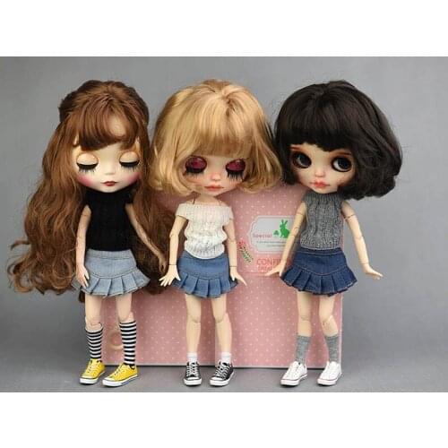 Handmade Knitted Sweater For Blythe Doll Clothes Kids Toy Casual Wear Clothes For Barbie Dollhouse 1/6 Doll Accessories Kids Toy