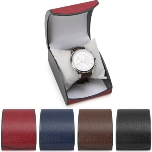 4 Colors High Quality Luxury Watch Box Case Watches Holder Display Storage Gift For Jewelry Bracelet Faux Leather Holder