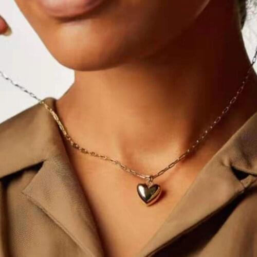 Joolim Jewelry PVD Gold Finish Symple Entry Lux Smaill Heart Necklace Stylish Stainless Steel Necklace