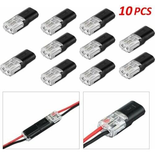 10pcs Car Auto Wire Cable Plug Connectors Kit 2 Pin Way Terminal Clamp Waterproof