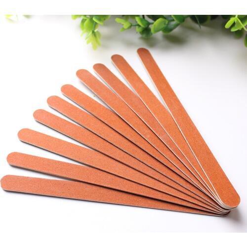10pcs/Set Double Sided Disposable Wooden Nail Files Emery Board Nails Art Buffer Manicure Pedicure Nail Tools
