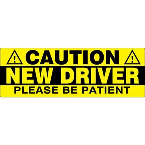 13cm*5cm 1 Pcs for New Driver Sign Car Stickers Vinyl Motorcycle Decal Windshield Laptop Car Door Protector Decoration