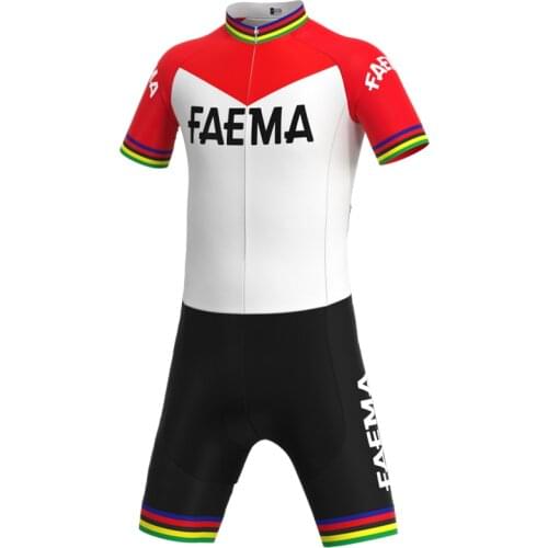 1969 Competition FAEMA Team Retro Man Cycling Jumpsuit Jersey Triathlon summer Mtb Bike Siamese Jersey maillot ciclismo hombre