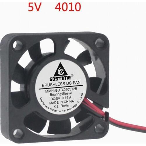 2pcs/lot 40*40*10mm DC5V 12V 24V sleeve bearing 4cm 4010 cooling fan brushless axial fan
